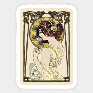 Pre-Raphaelite Girl 4 (Cream) Sticker